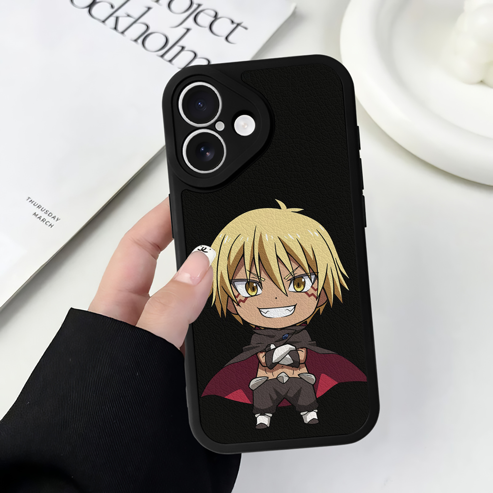 （画像用） 転スラ Regarding Reincarnated to Slime 【iPhone 16シリーズ対応】シリコンスマホケース（レザー調） 材質：シリコン